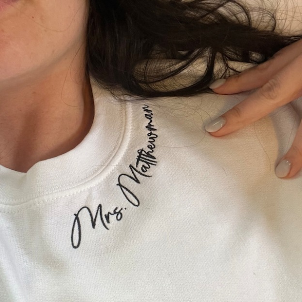 Personalized Mrs. Embroidered Sweatshirt for Unique & Love | JNSCloth07