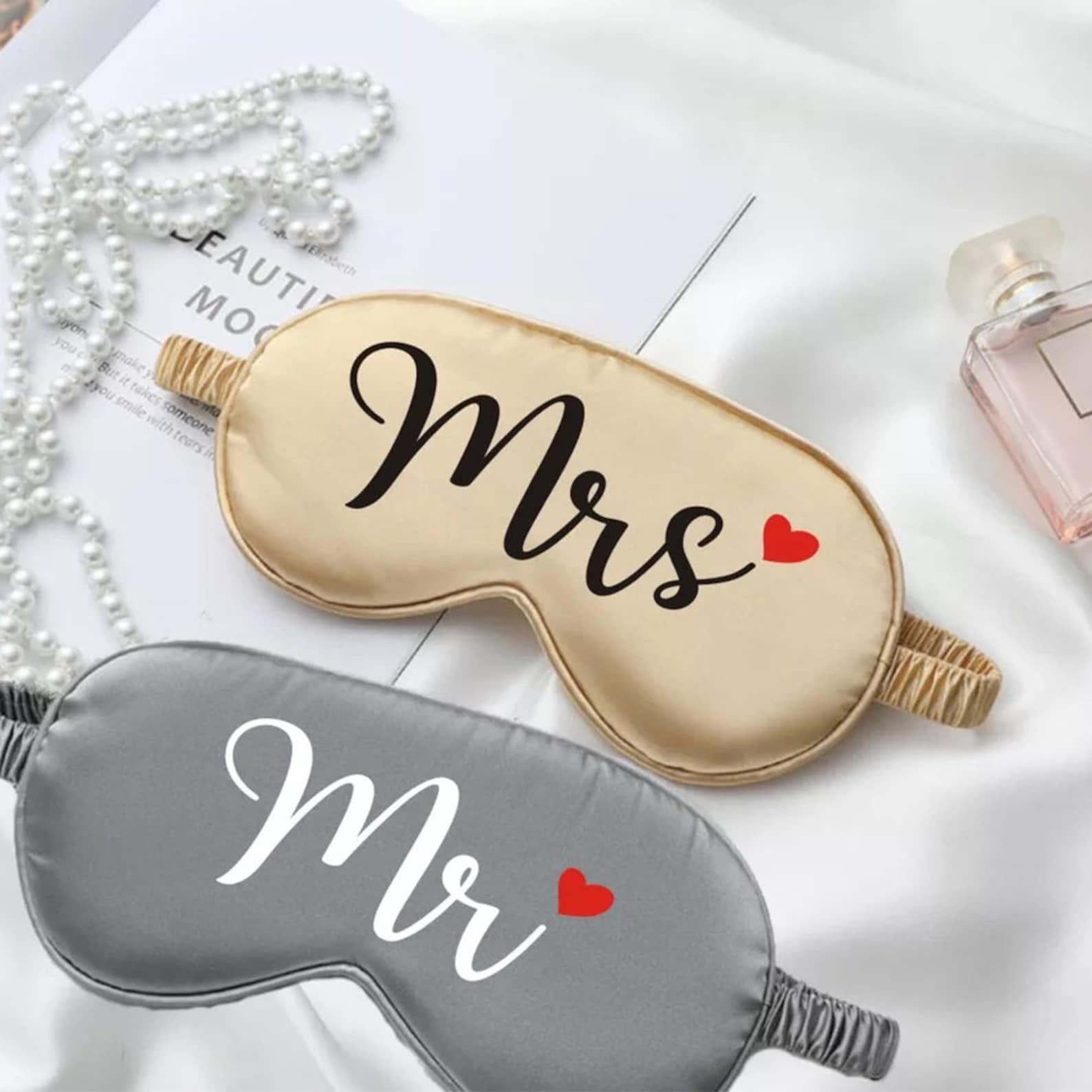 Personalized Wedding Bride/Bridesmaid Eye Masks for Unique & Love | JNSCloth02