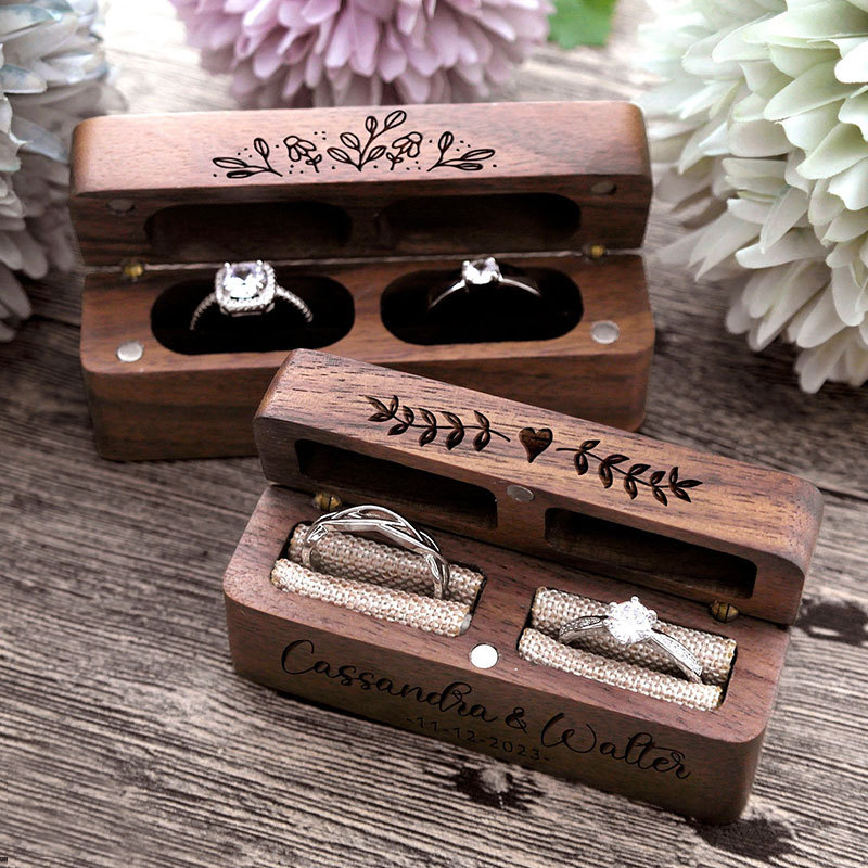 Personalized Wooden Hearts Wedding Guest Book for Unique & Love | JNSD