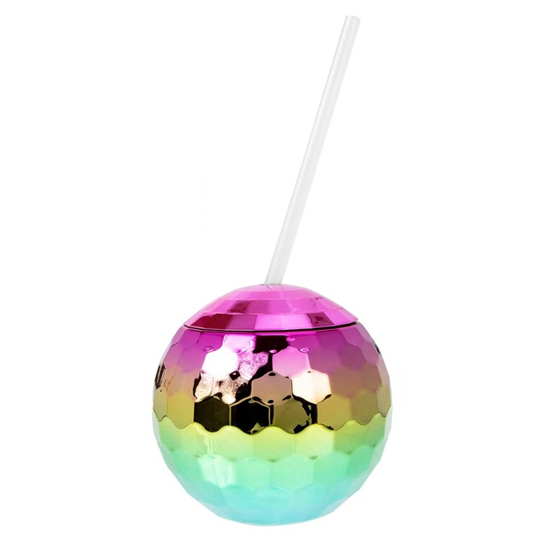 Disco Ball Cup with Clear Straw — ZENGENIUS, INC.