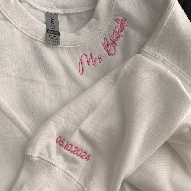 Personalized Mrs. Embroidered Sweatshirt for Unique & Love | JNSCloth07