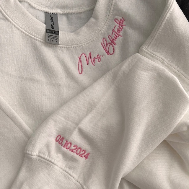 Personalized Mrs. Embroidered Sweatshirt for Unique & Love | JNSCloth07