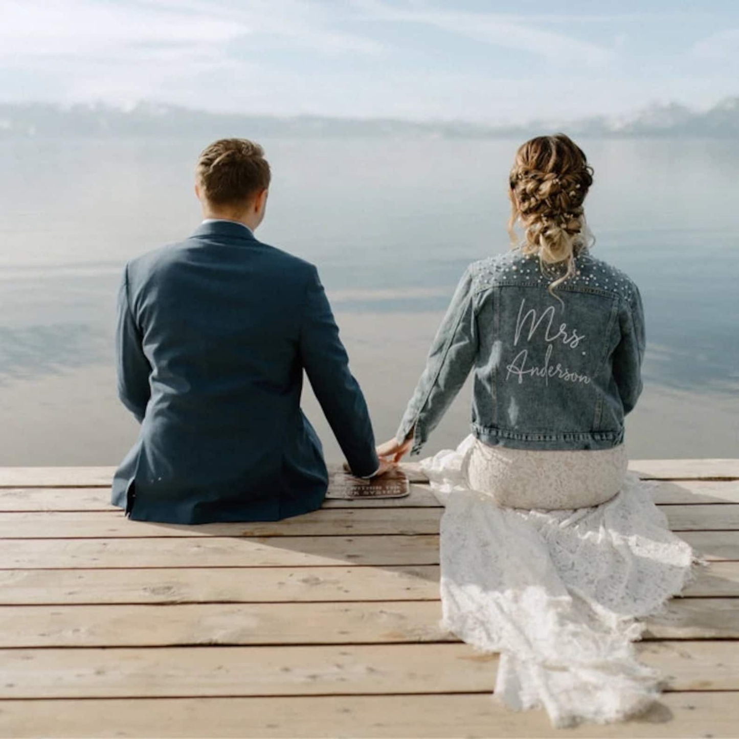 Personalized Wedding Denim Jacket | JNSCloth08