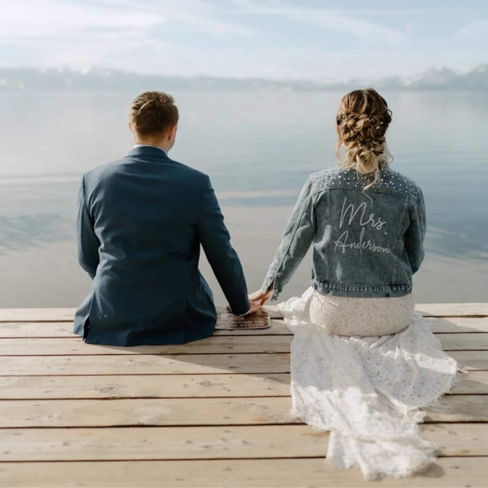 Personalized Wedding Denim Jacket | JNSCloth08