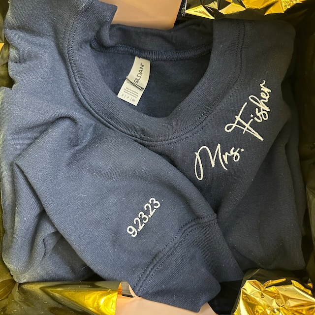 Personalized Mrs. Embroidered Sweatshirt for Unique & Love | JNSCloth07