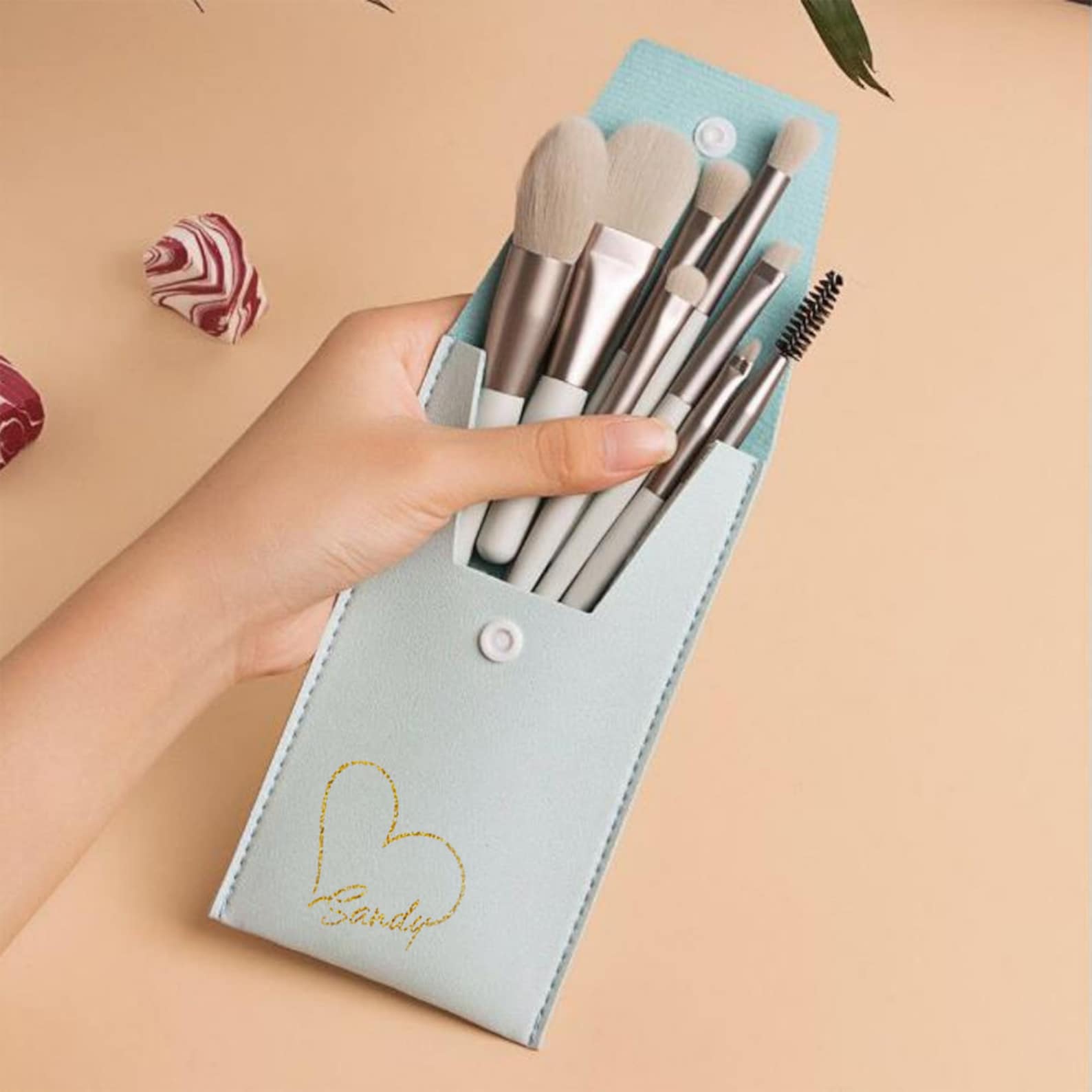 Personalized Wedding Makeup Brushes for Unique & Love | JNSBag03