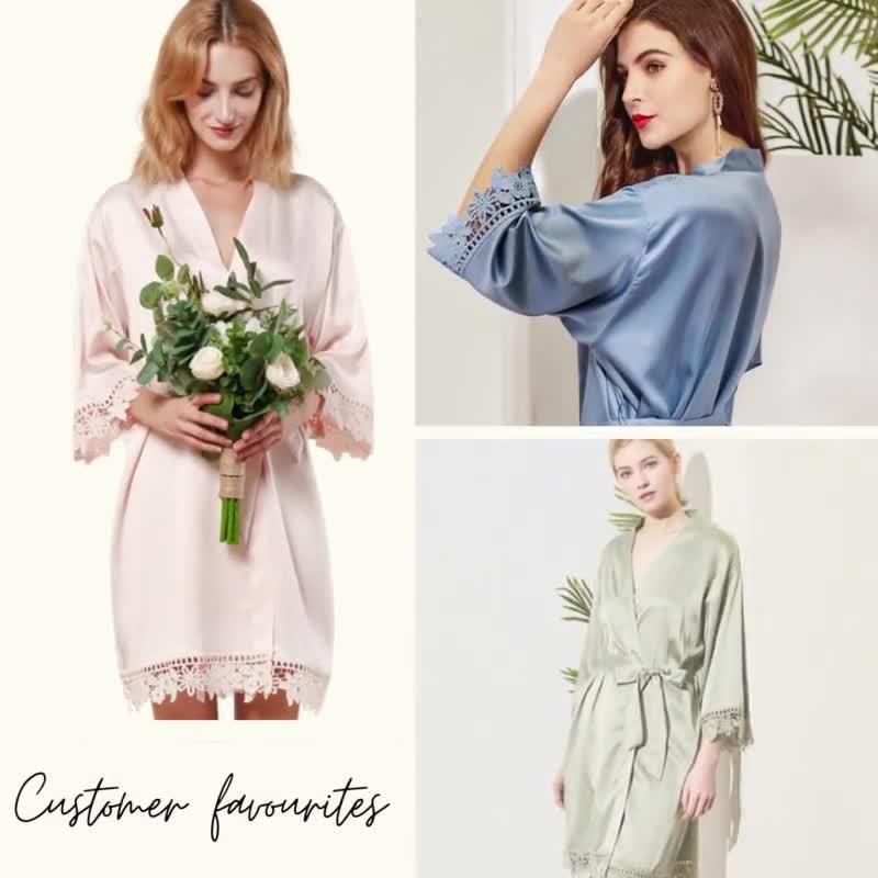 Personalized Wedding Bride/Bridesmaid Robes for Unique & Love | JNSCloth04