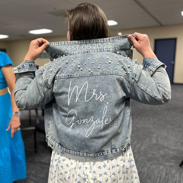 Personalized Wedding Denim Jacket | JNSCloth08
