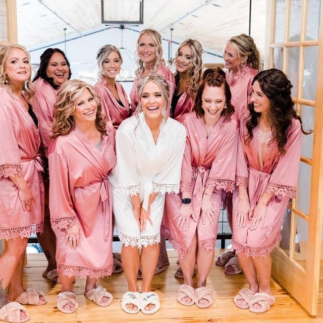 Personalized Wedding Bride/Bridesmaid Robes for Unique & Love | JNSCloth04