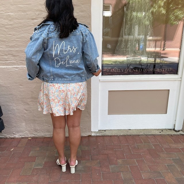 Personalized Wedding Denim Jacket | JNSCloth08