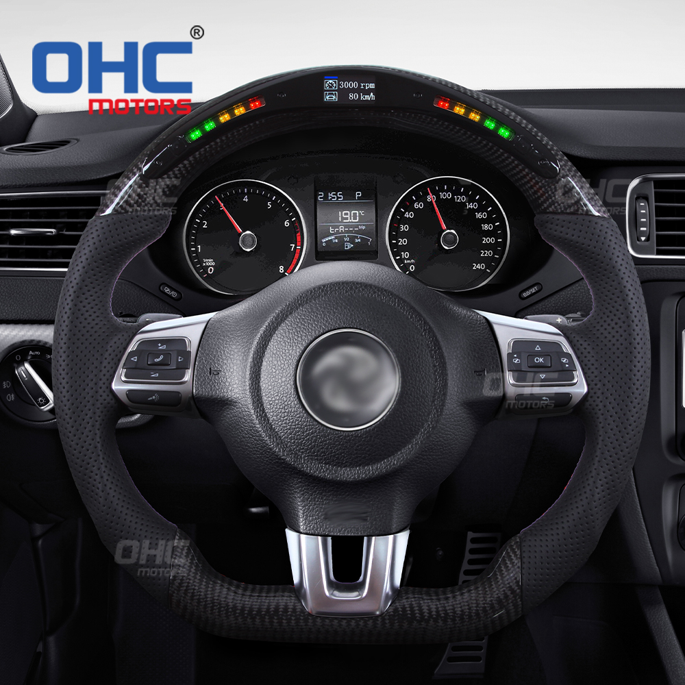 Volante sportivo OHC LED Steering Wheel per FIAT Abarth 500 in finitur