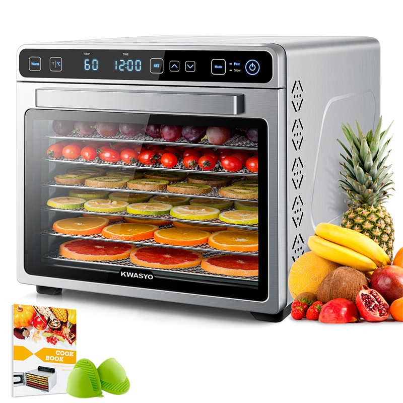 Up To $50 Off For Kwasyo 7 Trays Stainless Steel Food Dehydrator Vegetable Fruit Meat Beef Jerky Food Dryer For Your Family
