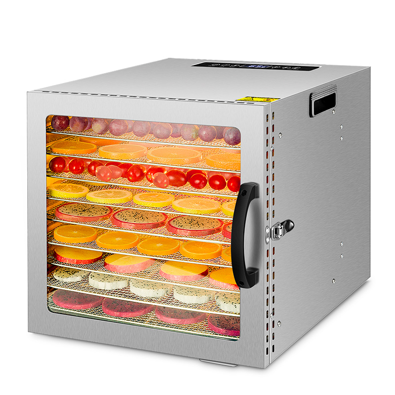 Hot Sale Kwasyo 10 Trays Best Food Dehydrator With Full Glass Window and Warm LED Light New