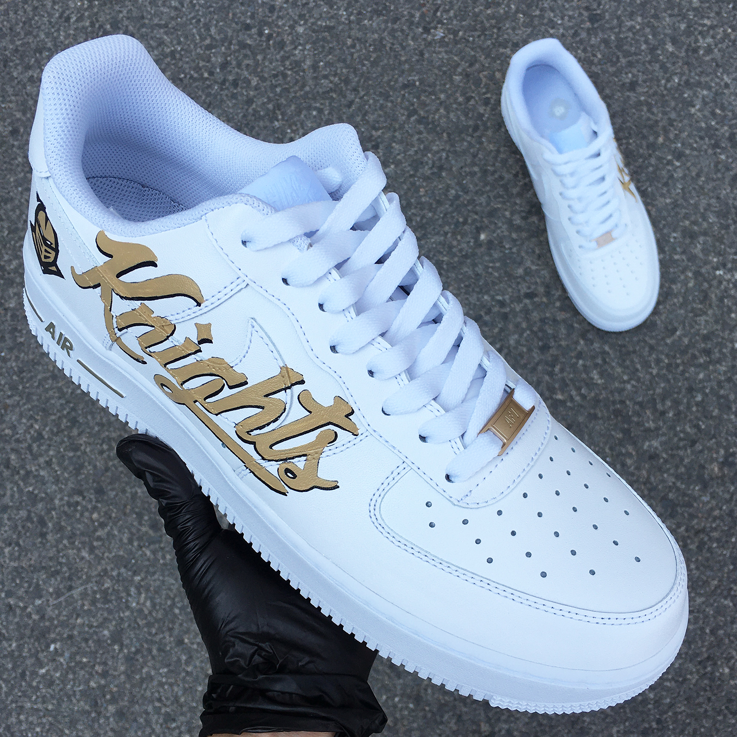 UCF Knights Custom Hand Painted Nike Air Force 1-paintedbrother