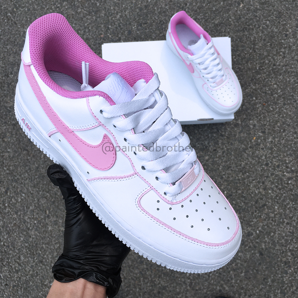 Custom Hand Painted Pink Nike Air Force 1