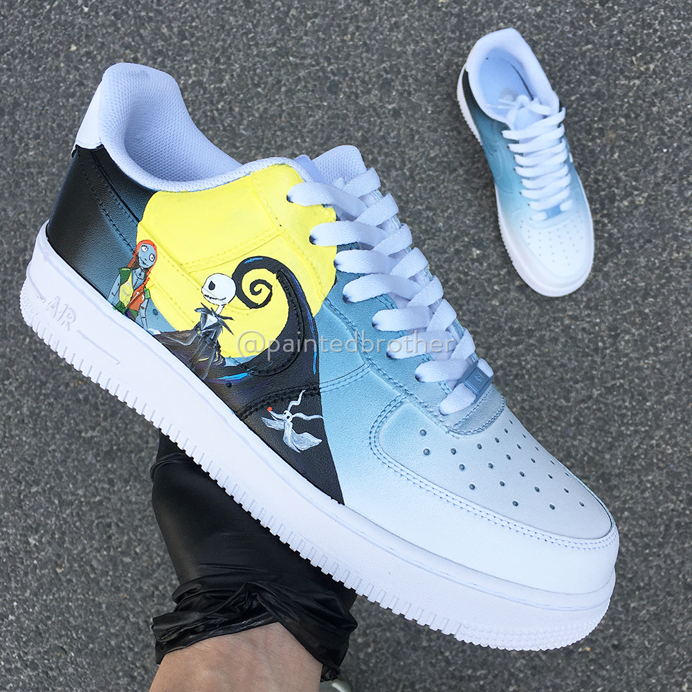 Custom The Nightmare Before Christmas Hand Painted Shoes Nike Air Force 1-paintedbrother
