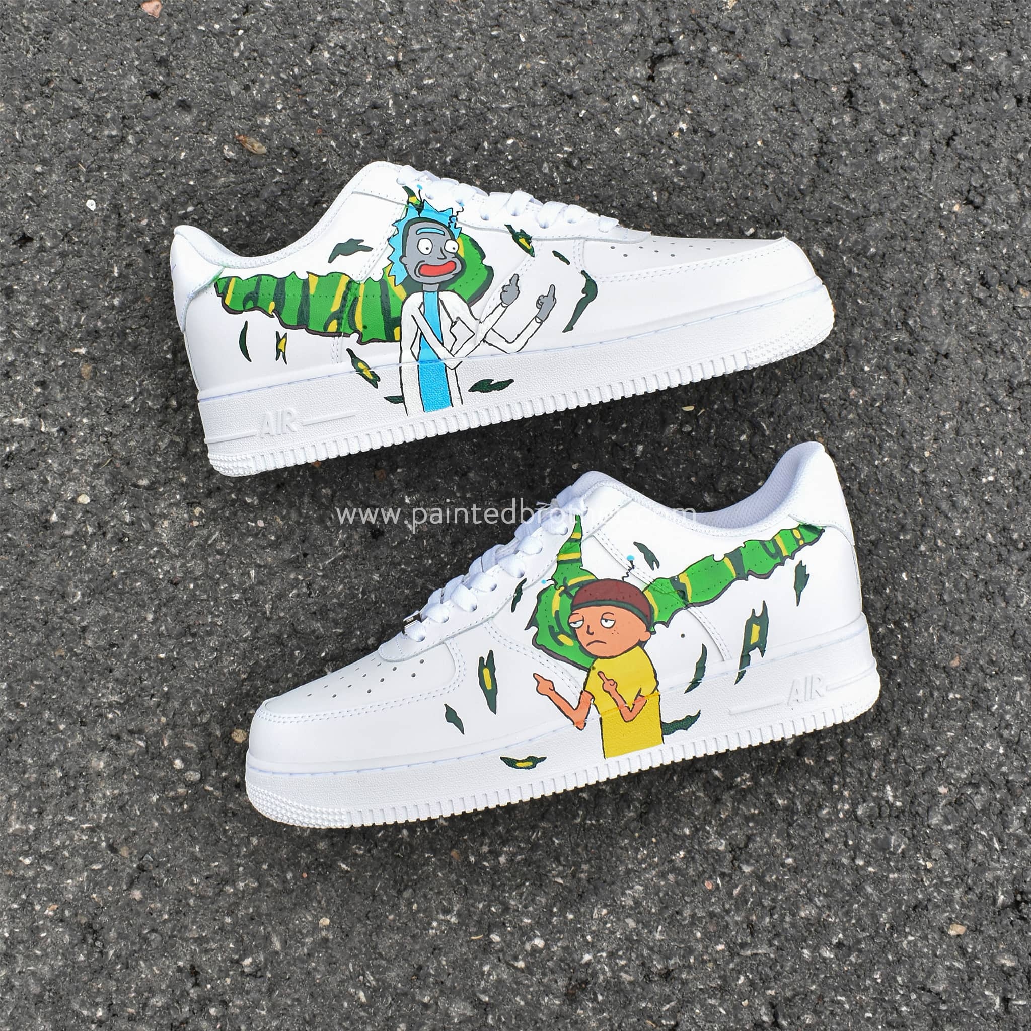 Rick and Morty Custom Hand Painted Shoes Nike Air Force 1