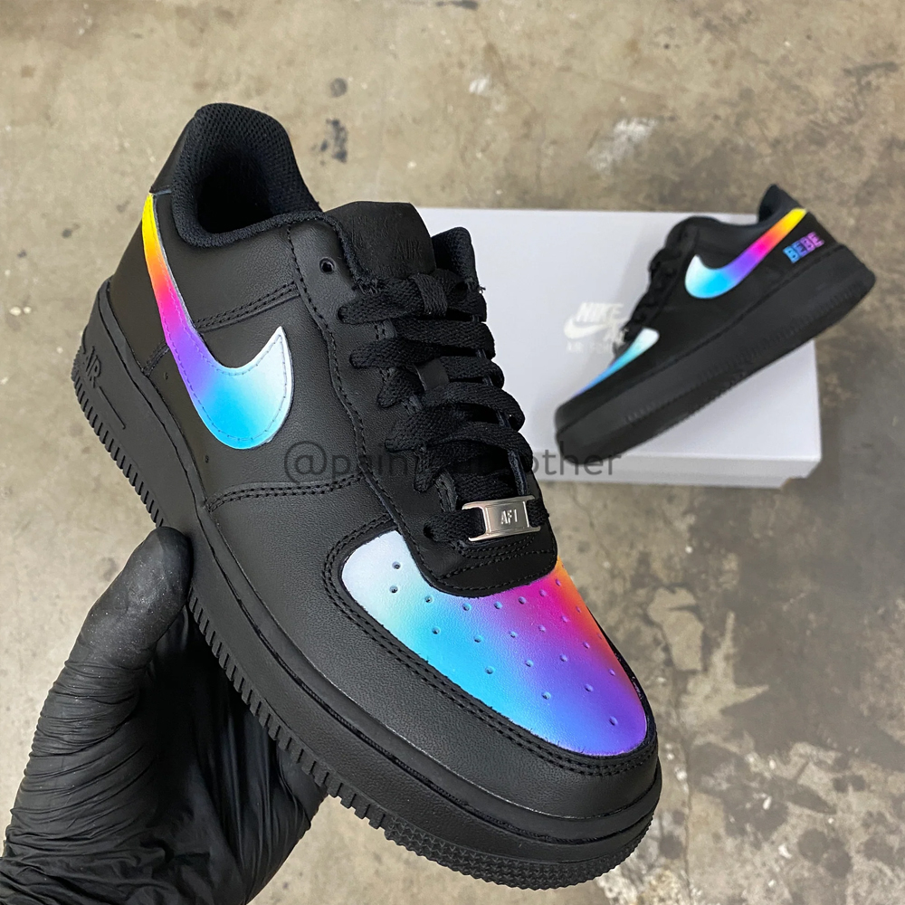 Colorful Custom Hand Painted Nike Air Force 1-paintedbrother