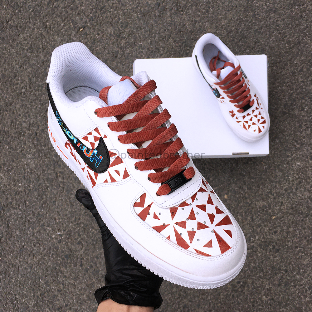 Custom Hand Painted The Real Theme Nike Air Force 1-paintedbrother