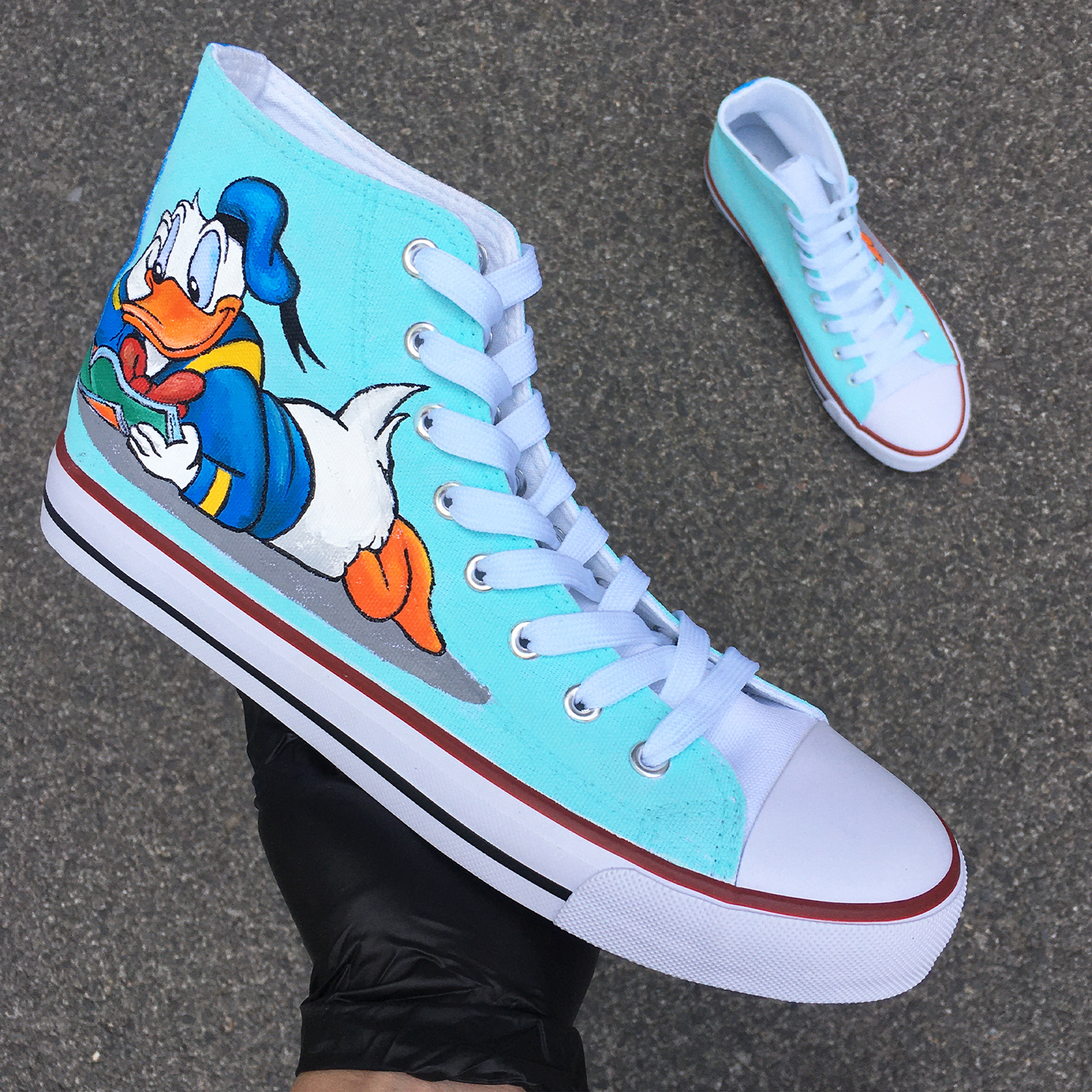 Donald Duck Custom Hand Painted Canvas Shoes 