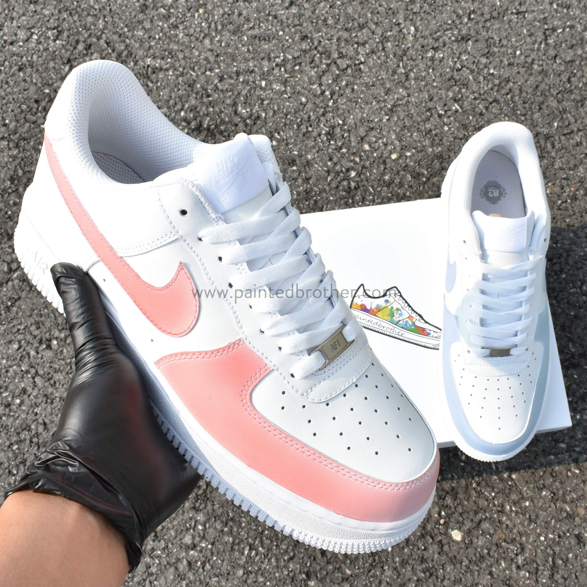 Custom Hand Painted Chameleon Nike Air Force 1 Low-paintedbrother