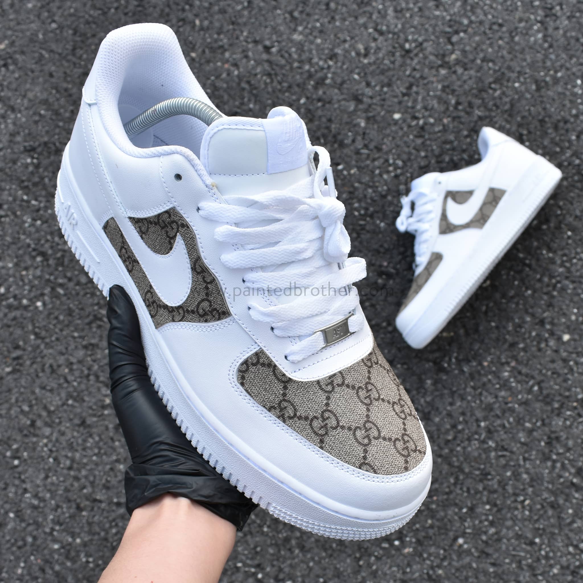 Custom Shoes GUCCI GG Leather Nike Air Force 1's