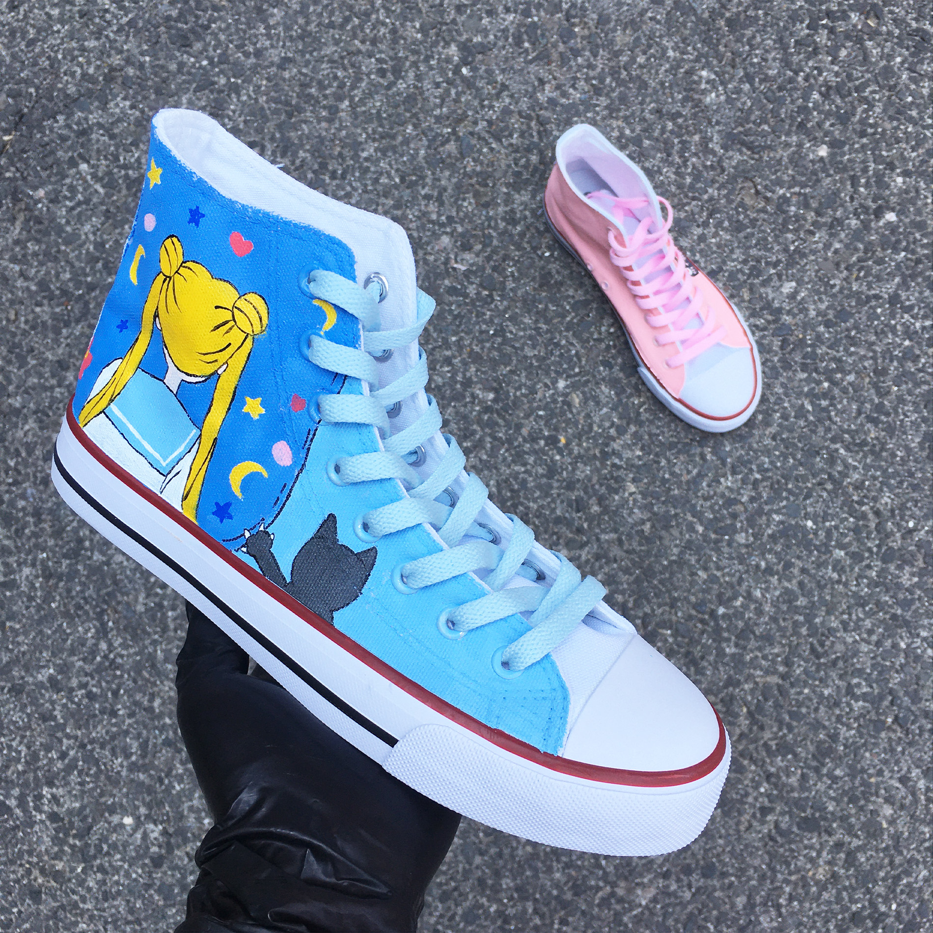 Sailor Moon Custom Hand Painted Canvas Shoes High Top