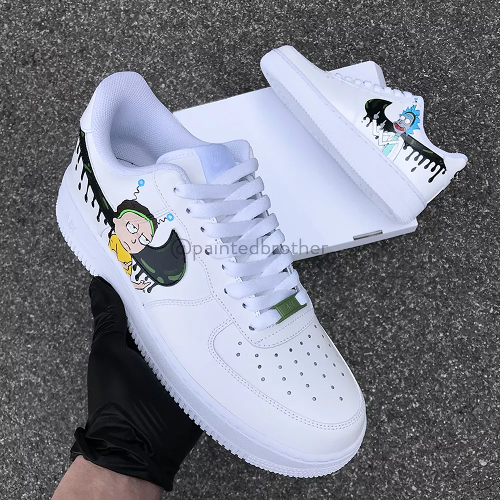 Custom Hand Painted Rick and Morty Nike Air Force 1