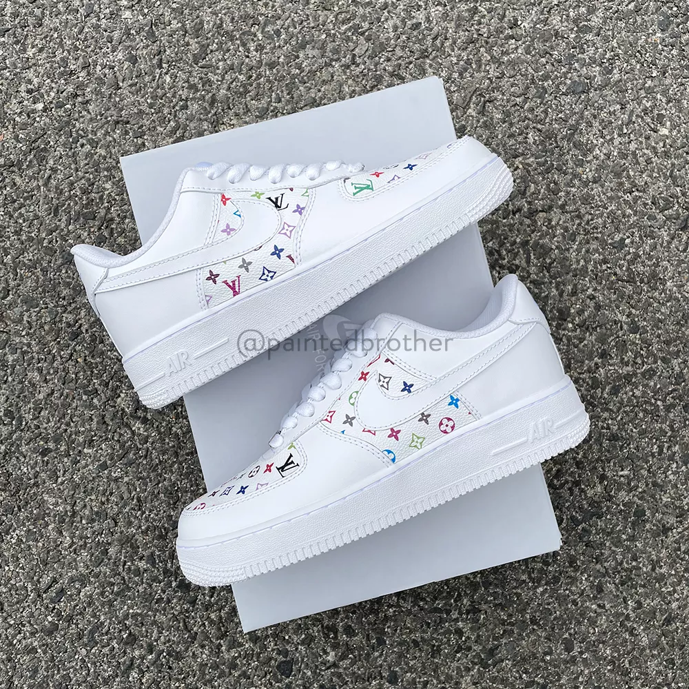 Leather low trainers Louis Vuitton X Nike Multicolour size 7.5 US in  Leather - 29719280