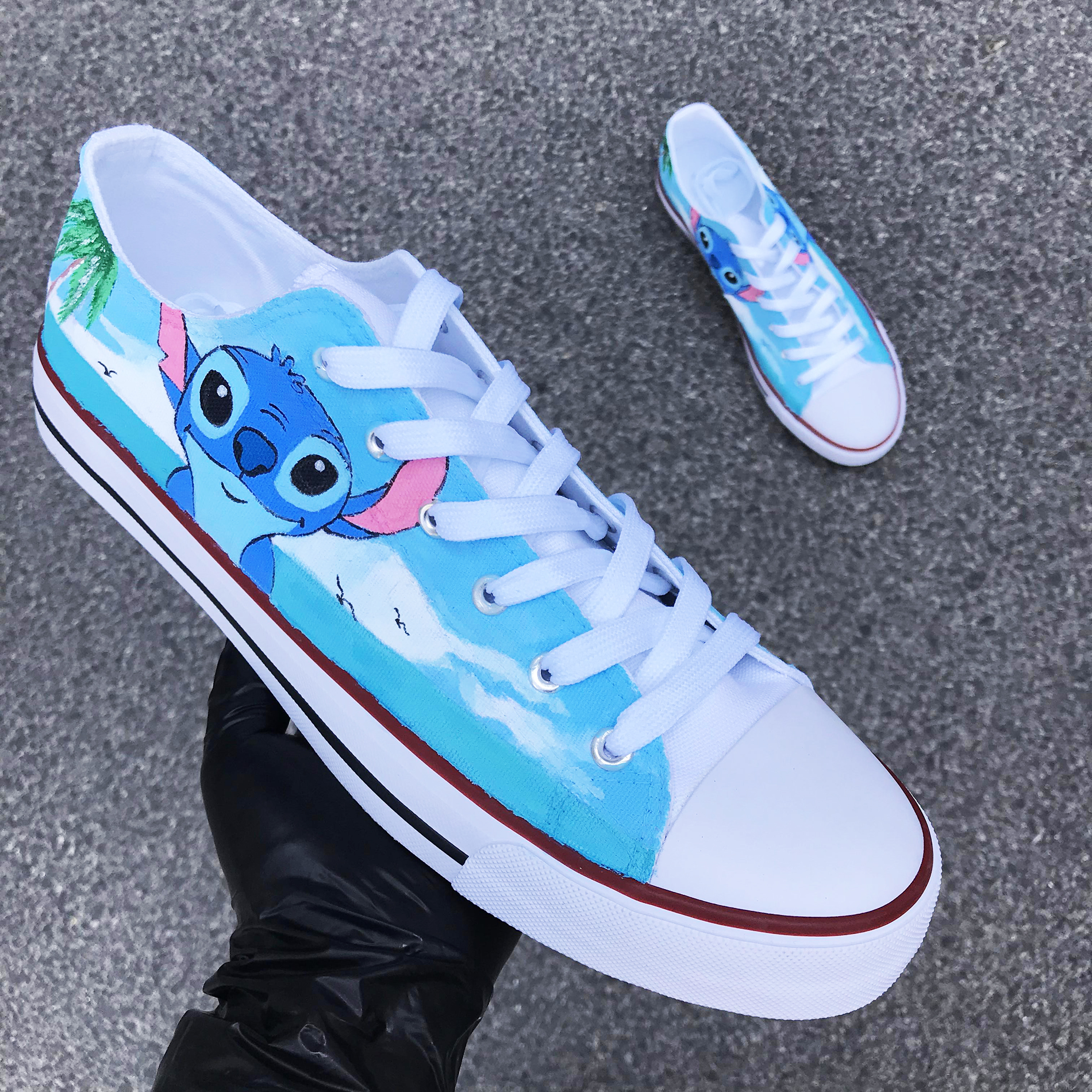 Stitch Beach Custom Hand Painted Canvas Shoes 