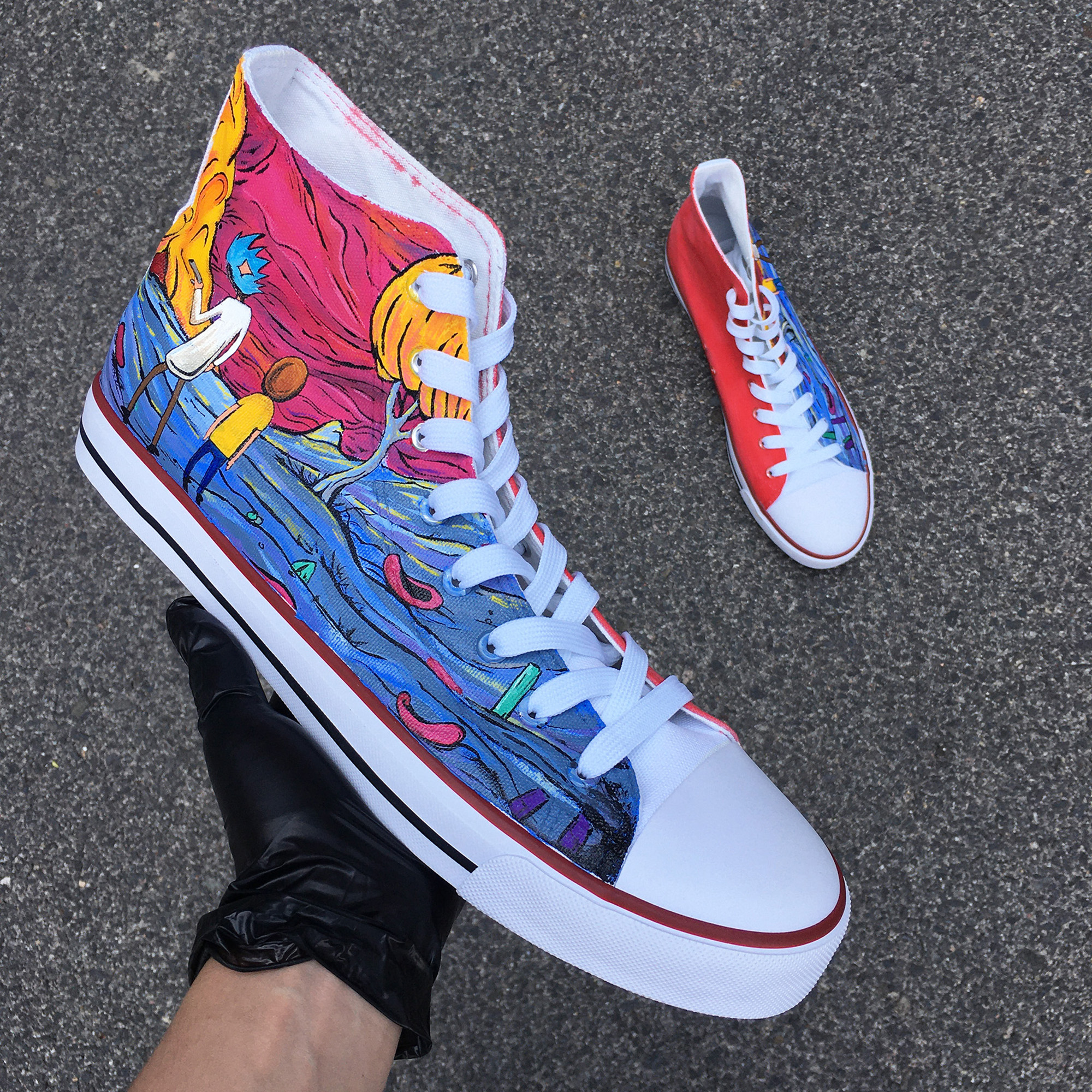Rick and Morty Custom Hand Painted Canvas Shoes 