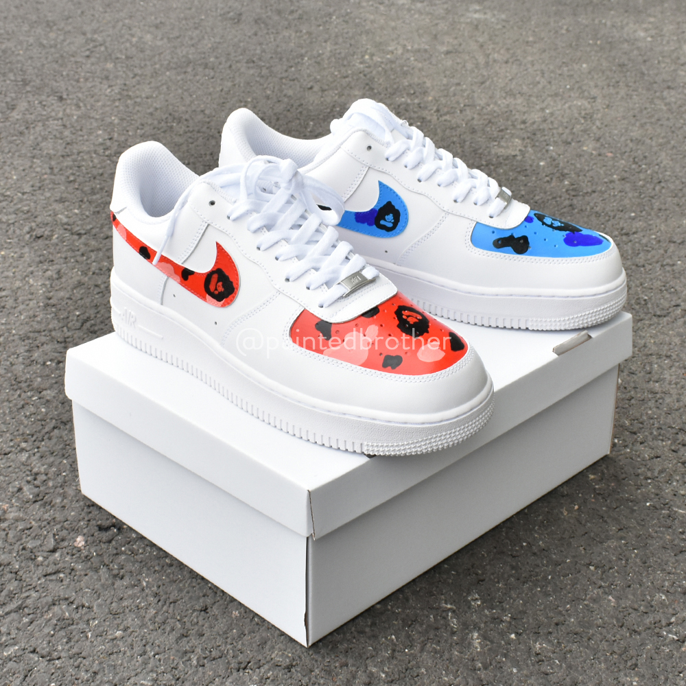 Custom Hand Painted A BATHING APE Nike Air Force 1