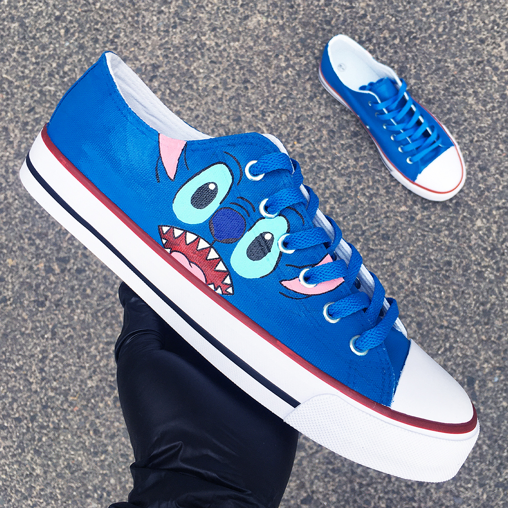 Stitch Custom Hand Painted Canvas Shoes 