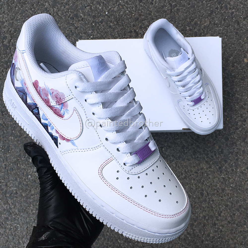 Custom Hand Painted Ink Painting Nike Air Force 1-paintedbrother