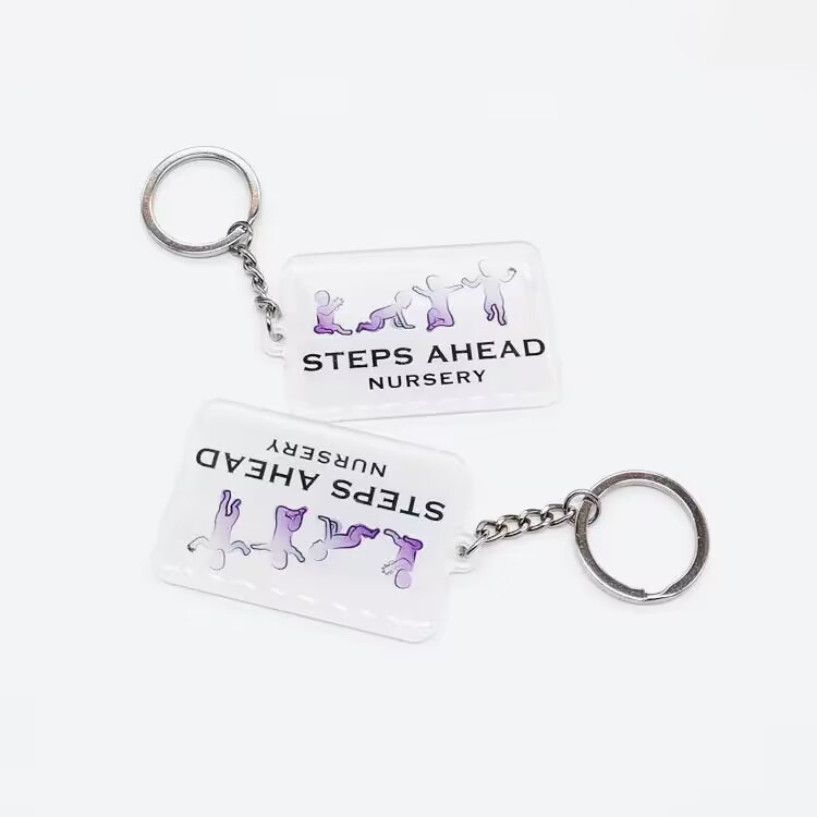 Custom Acrylic Keychain Logo Printed On Any Shape