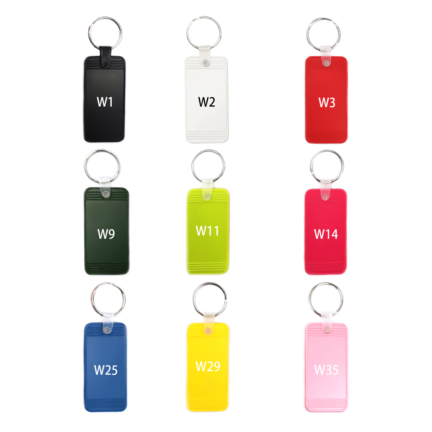 Factory Price Rectangle Custom Plastic Keychain Hotel Key Tags
