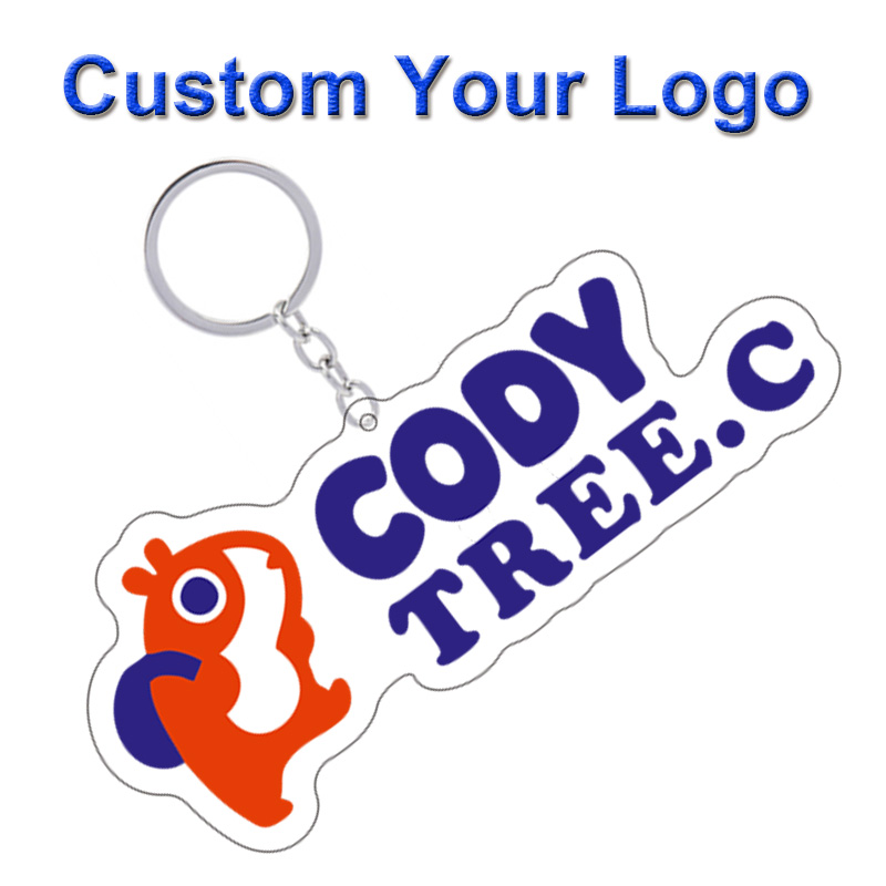 Custom Acrylic Keychain-Die Cut and Logo Printed