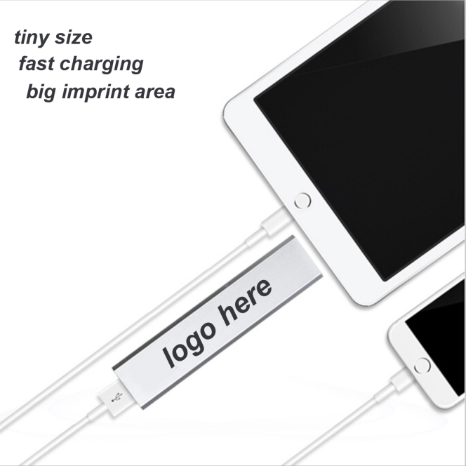 Promotional UL Listed Charge-N-Go 2200 mAh Power Bank Custom logo Portable Charger for phones