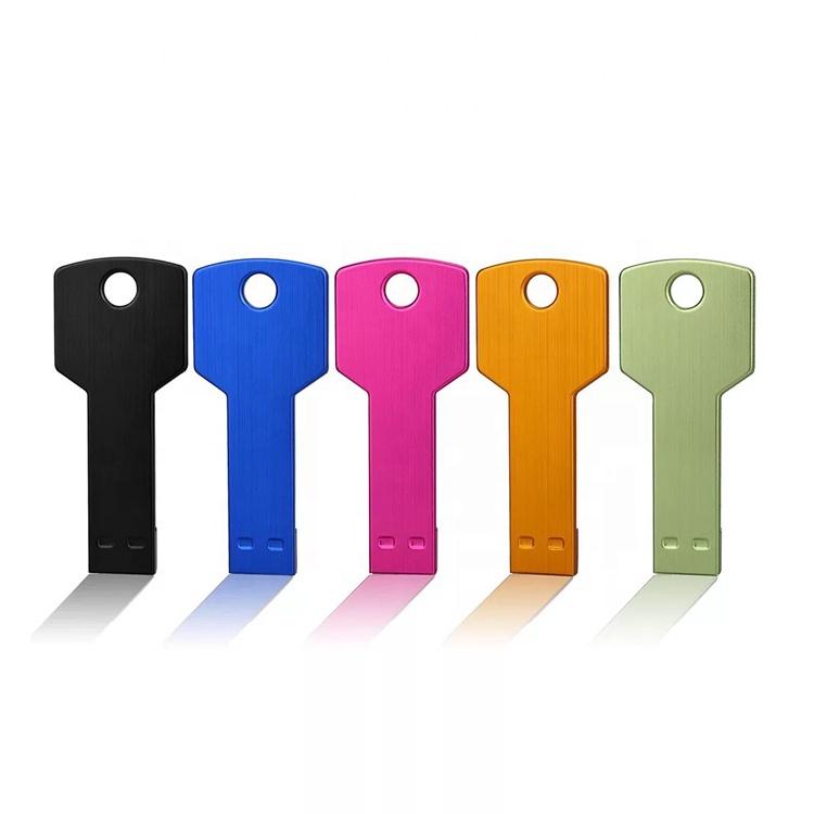 Customized Key Shaped USB Flash Drive 4/8G Metal Key USB Thumb Pendrives USB 2.0