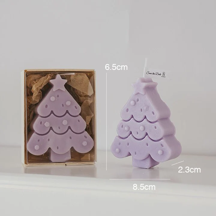 10 Pcs Handmade Christmas Tree Shaped Scented Candle
