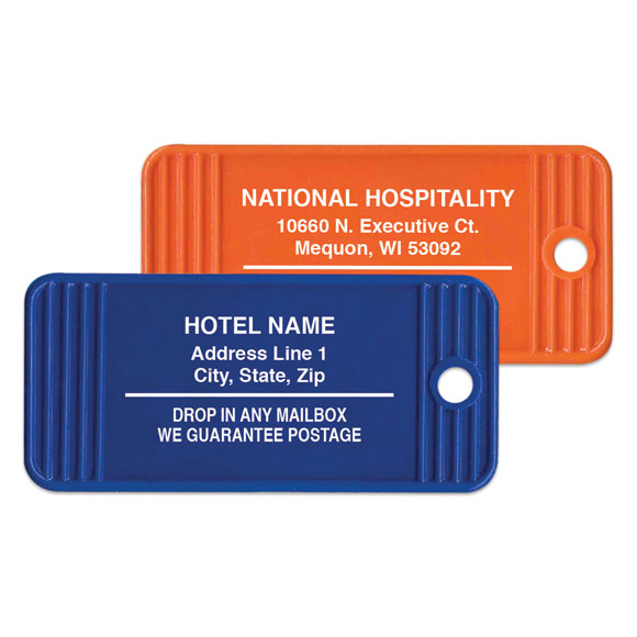 Factory Price Rectangle Custom Plastic Keychain Hotel Key Tags