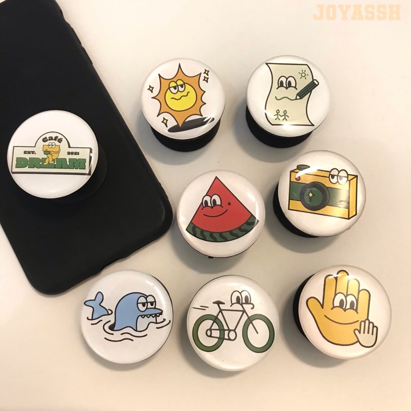 Epoxy Phone Grip Socket - Logo Printed