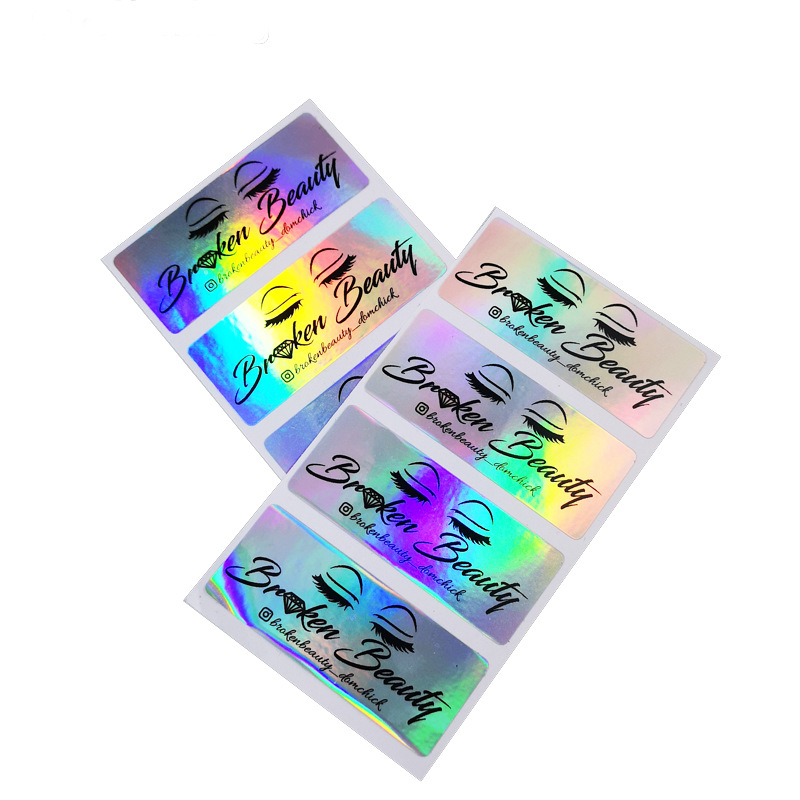 Custom holographic label material holographic paper vinyl sticker
