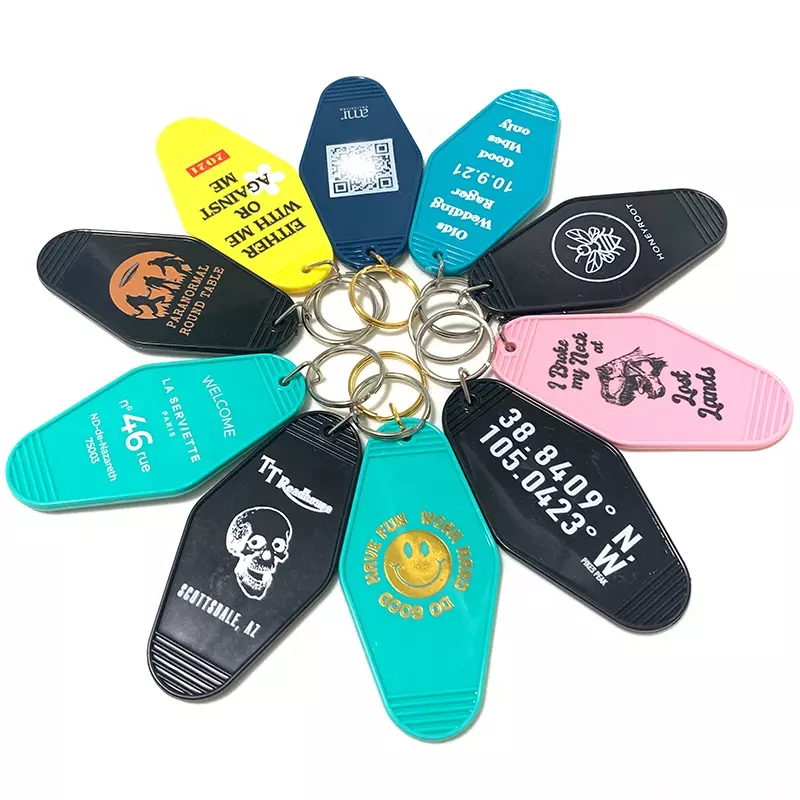 Custom Key Tags Ship in 3 Days 50 Pcs Vintage Hotel Motel Keychain