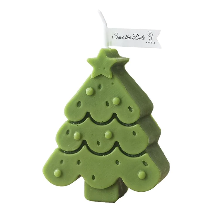 10 Pcs Handmade Christmas Tree Shaped Scented Candle