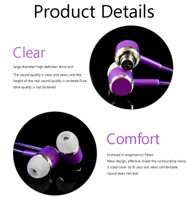 Custom Earbuds with case Wired 3.5mm universal Colored Earphones for iPhone,Android,Samsung