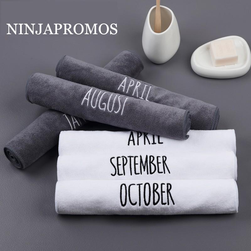 Wholesale Personalized Towel Screenprinted Beach Towel Microfiber Cloth Embroidery Washcloth