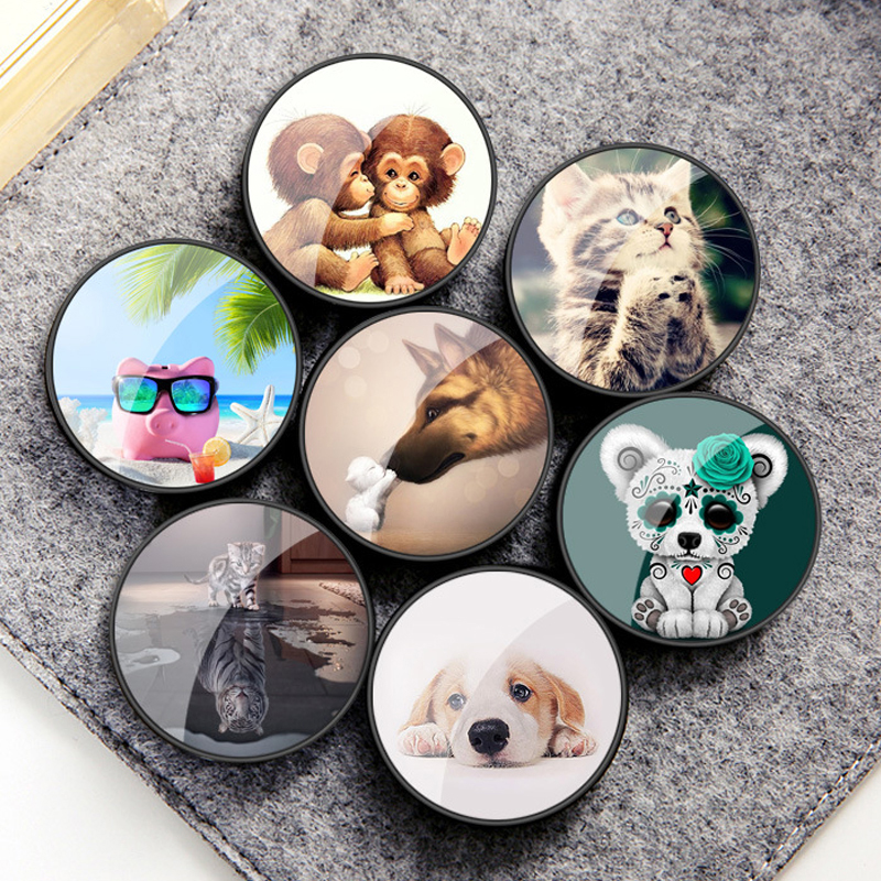 Custom Acrylic Mobile Phone Stand Holder Logo Printed Phone Grip Socket