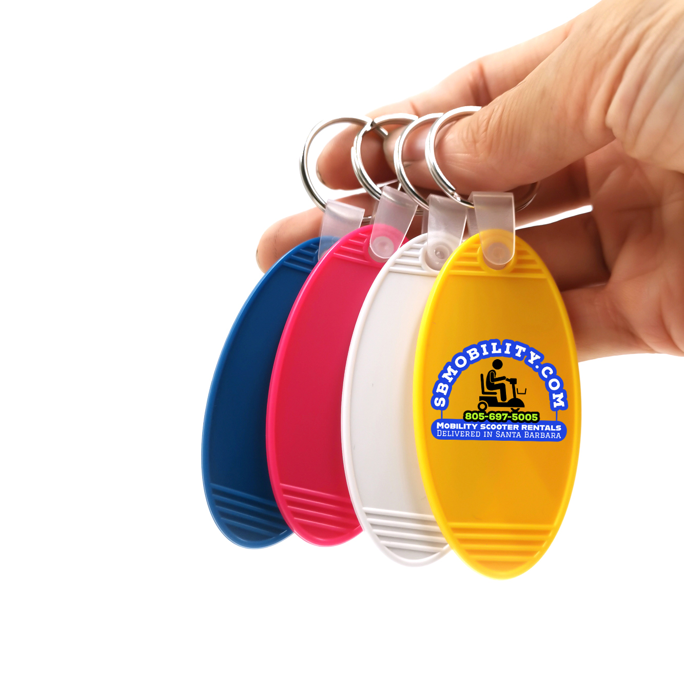 Wholesale Oval Custom Plastic Keychain Hotel Key Tags
