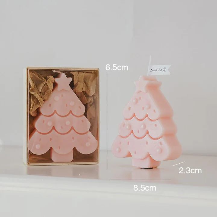 10 Pcs Handmade Christmas Tree Shaped Scented Candle